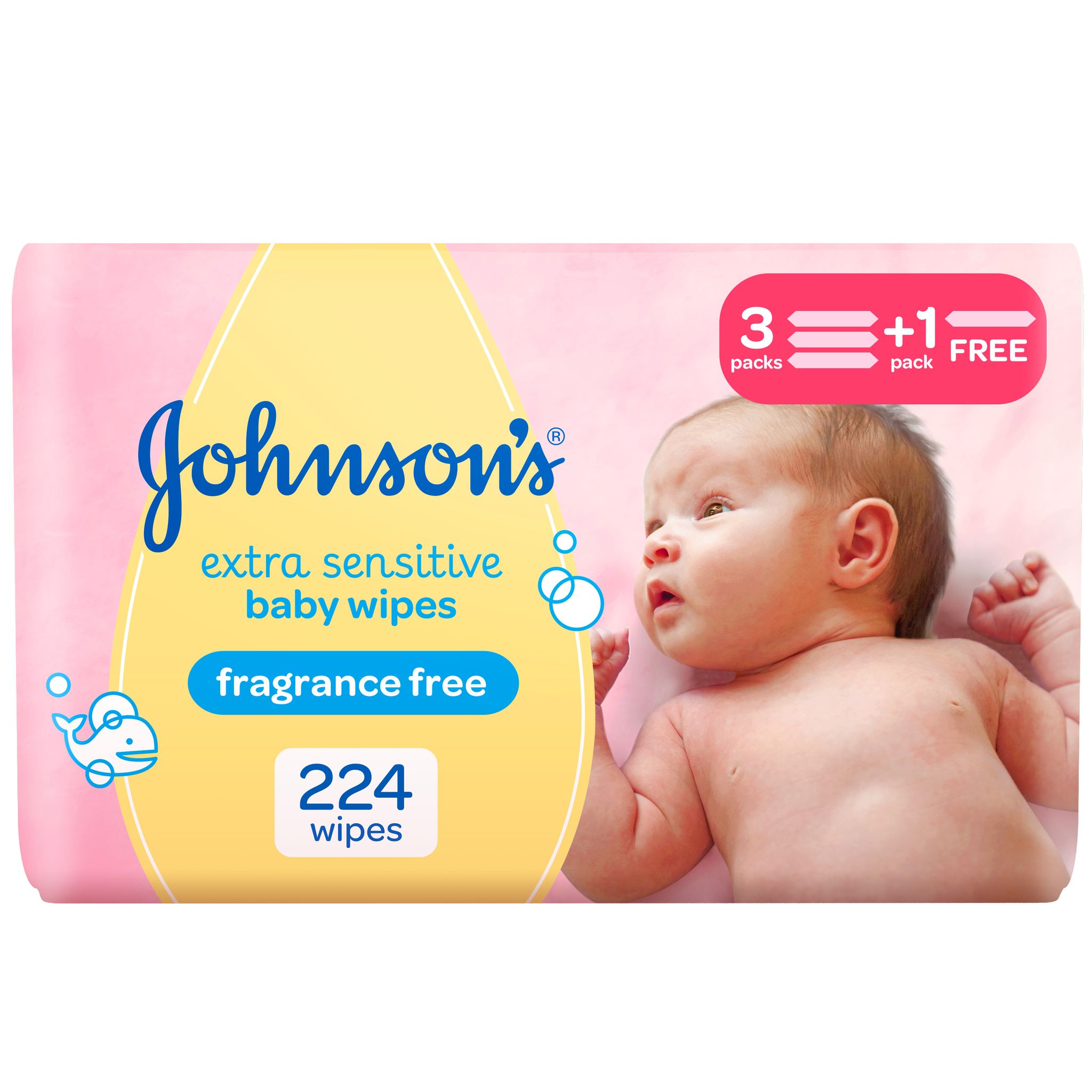 Extra Sensitive Baby Wipes 223 Wipes \ 3+1 Free