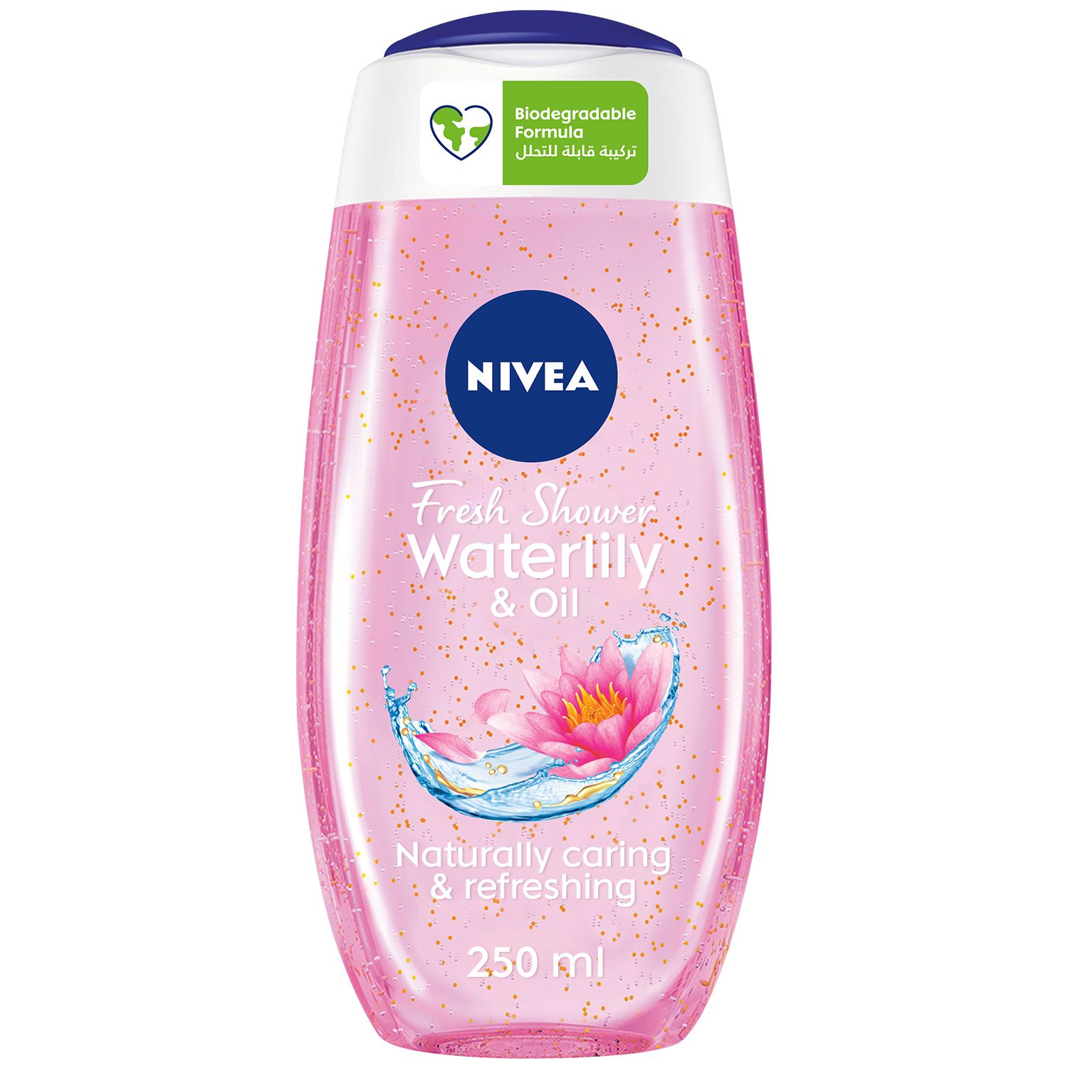 NIVEA Shower Gel Body Wash, Waterlily & Oil with Caring Oil Pearls and ...