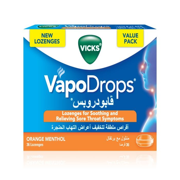 Vicks Vapodrops Orange Menthol 36 Loz