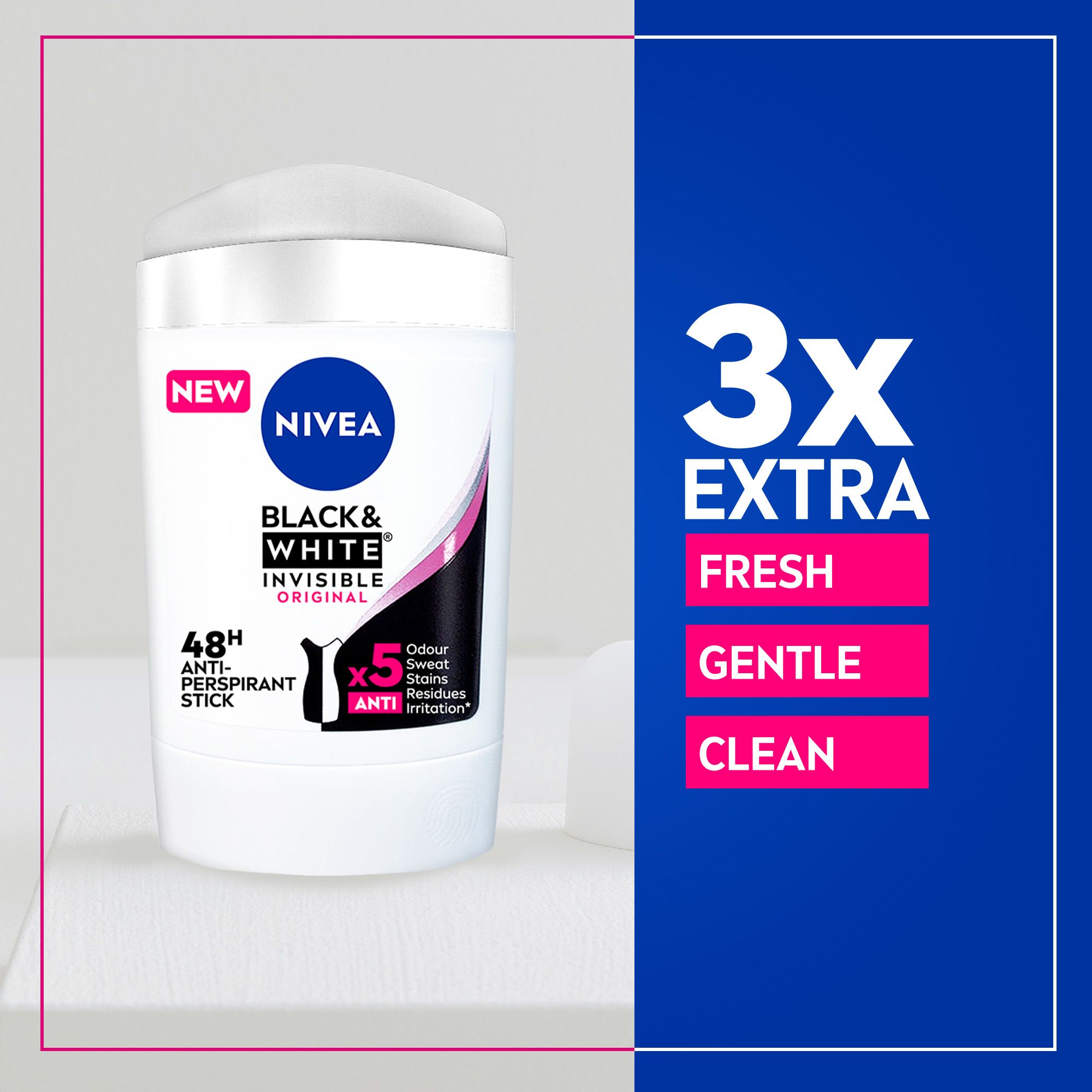 Nivea Lady Deo Stick Black & White 50Ml