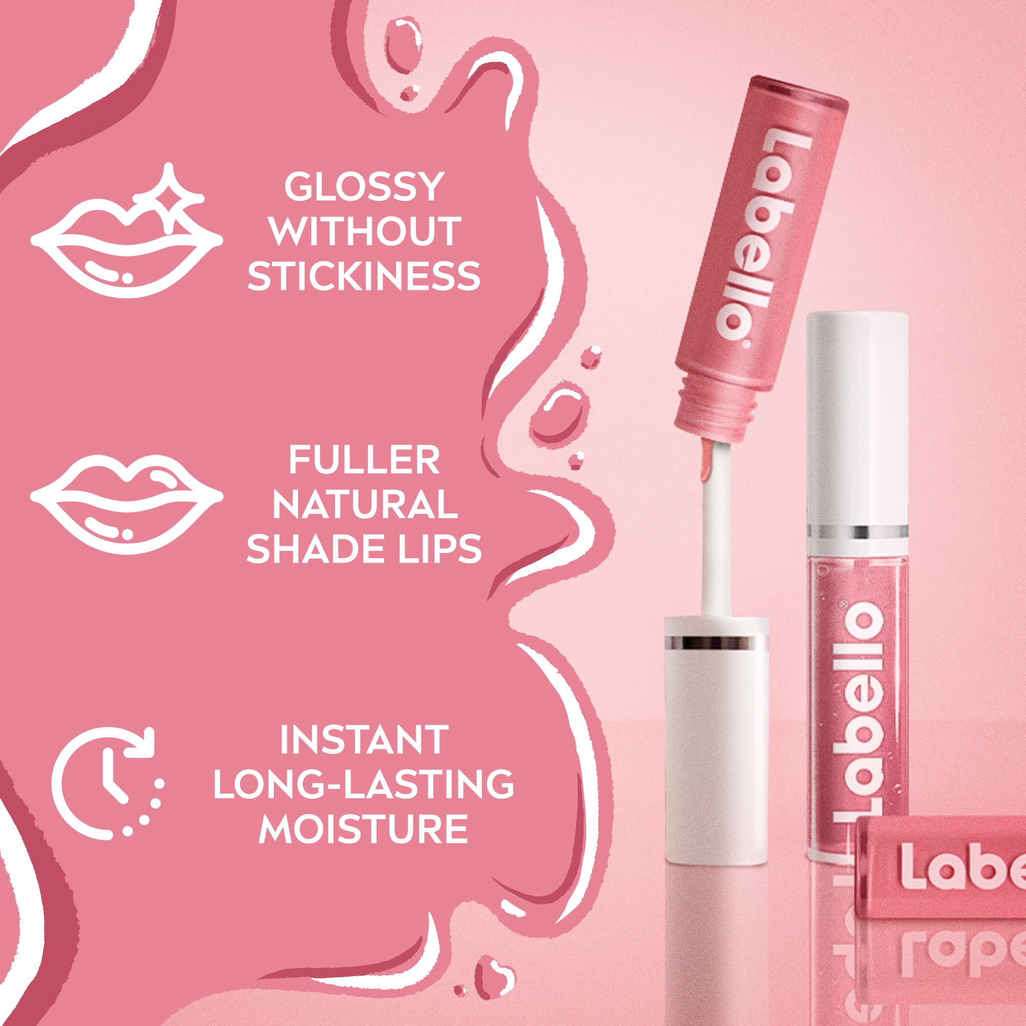 LABELLO Lip Oil, Moisturising Lip Care, Dress Nude, 5.5 ml