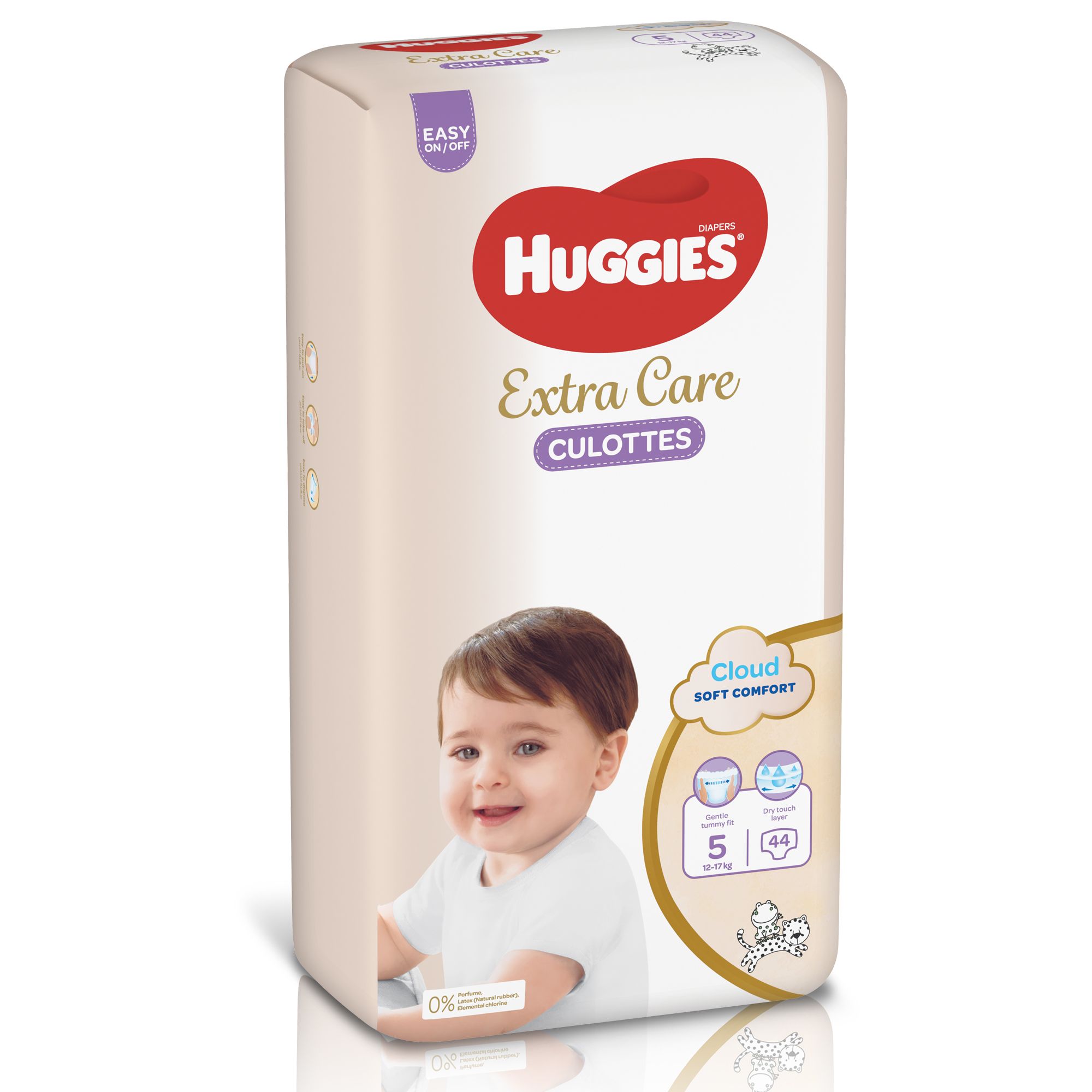 Huggies Extra Care Culottes, Size 5, 12 - 17 kg, Jumbo Pack, 44 Diaper Pants