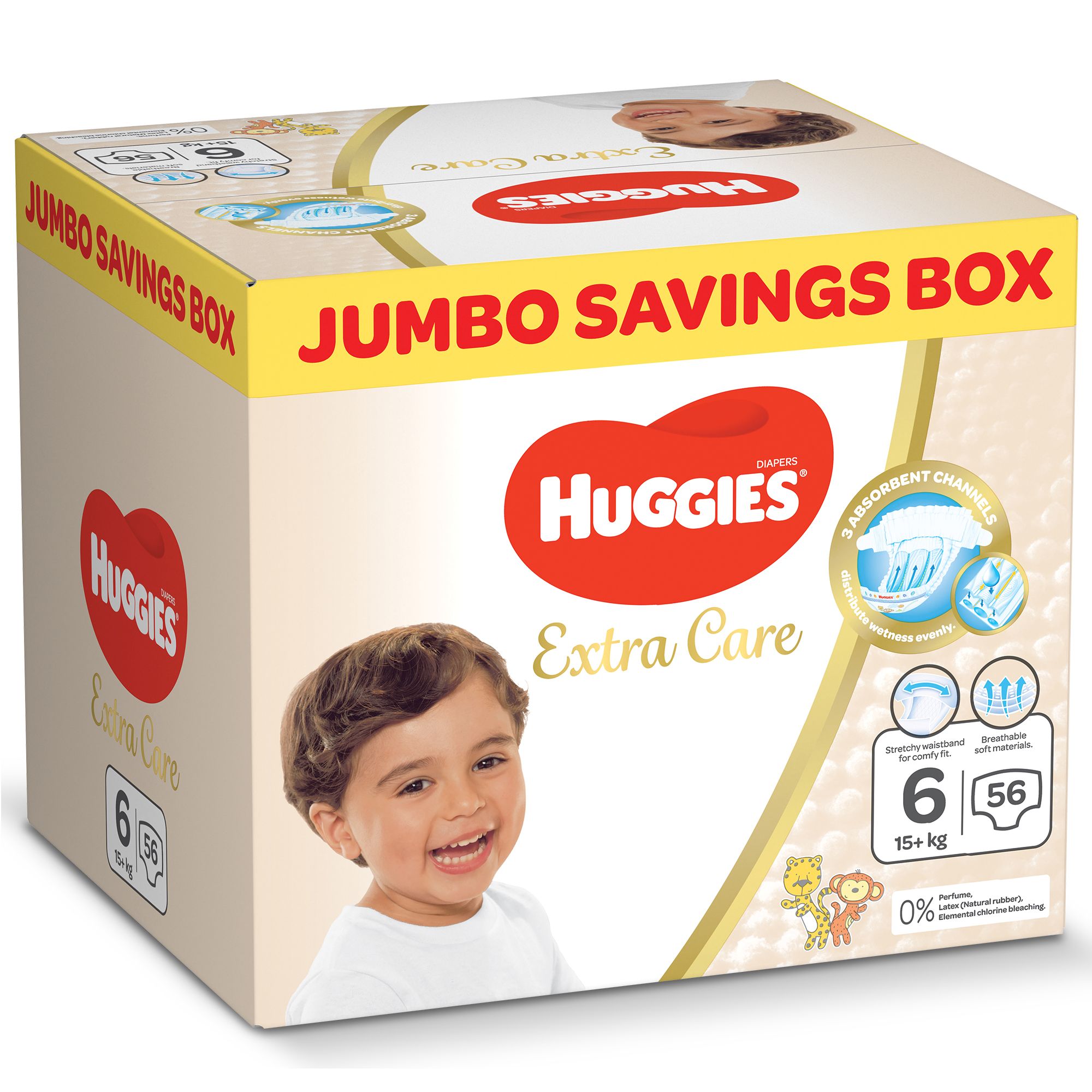 Huggies Extra Care, Size 6, 15+ kg, Jumbo Box, 42 Diapers