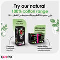 Kotex Natural Maxi Protect Thick Pads, 100% Cotton Pad, Super Size with Wings, 26 Sanitary Pads