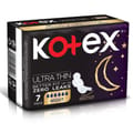 Kotex Ultra Thin Pads, Overnight Protection Sanitary Pads with Wings, 7 Sanitary Pads