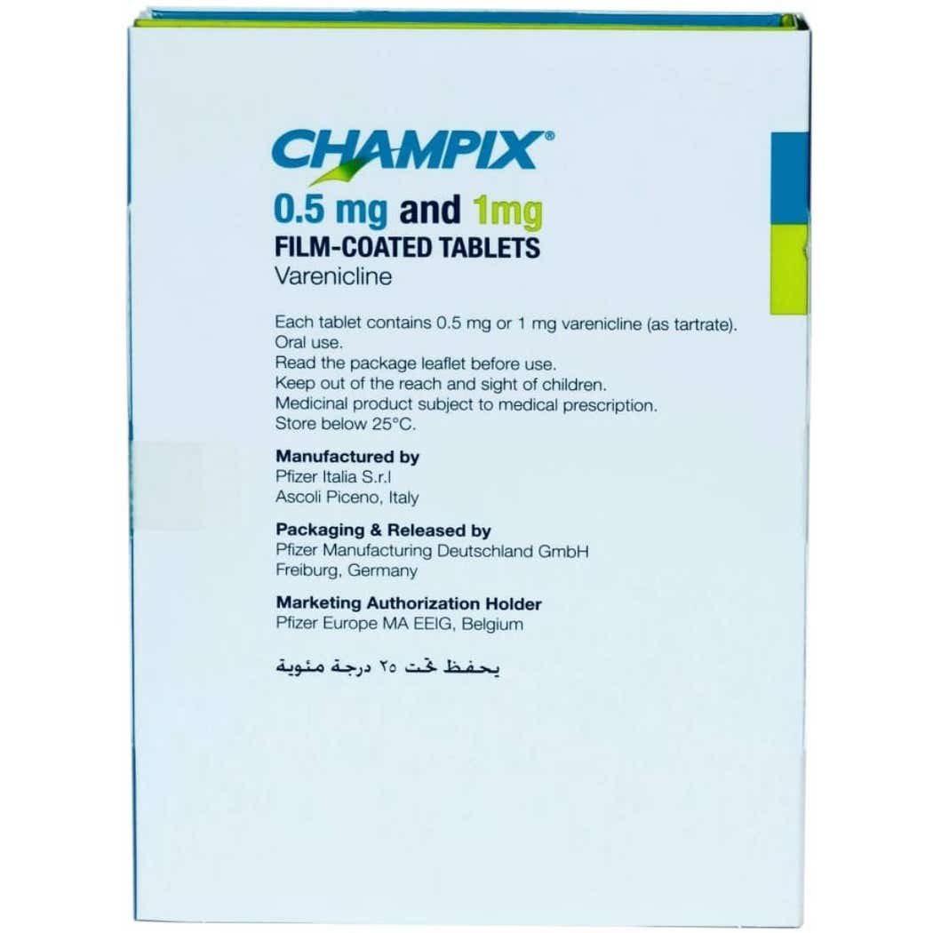 Champix 0.5 / 1 mg Tablet 25pcs